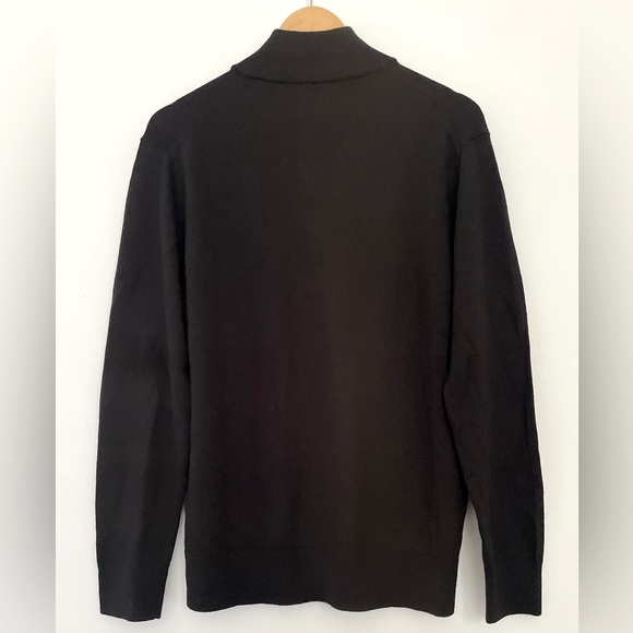 UNTUCKit Merino Wool Quarter Zip Sweater black size Small - Picture 7 of 8